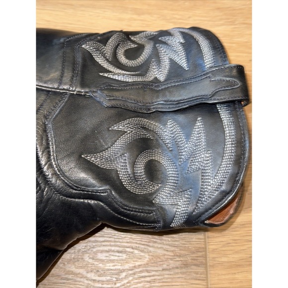 Dan Post Cowboy Ankle Boot Black  Leather Registered Size 8 1/2 Western - Picture 5 of 16